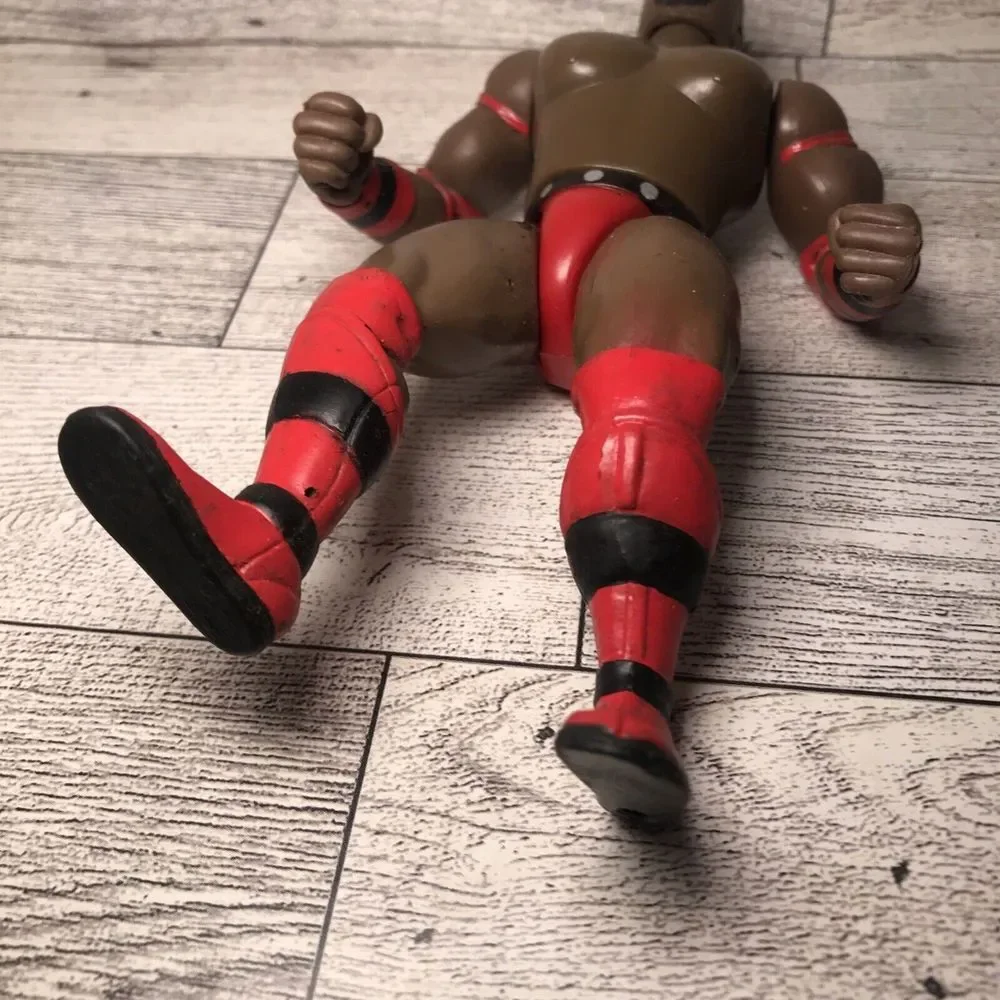 Vintage 1996 Ahmed Johnson Jakks Pacific‎ WWF Toy Wrestling Action Figure red